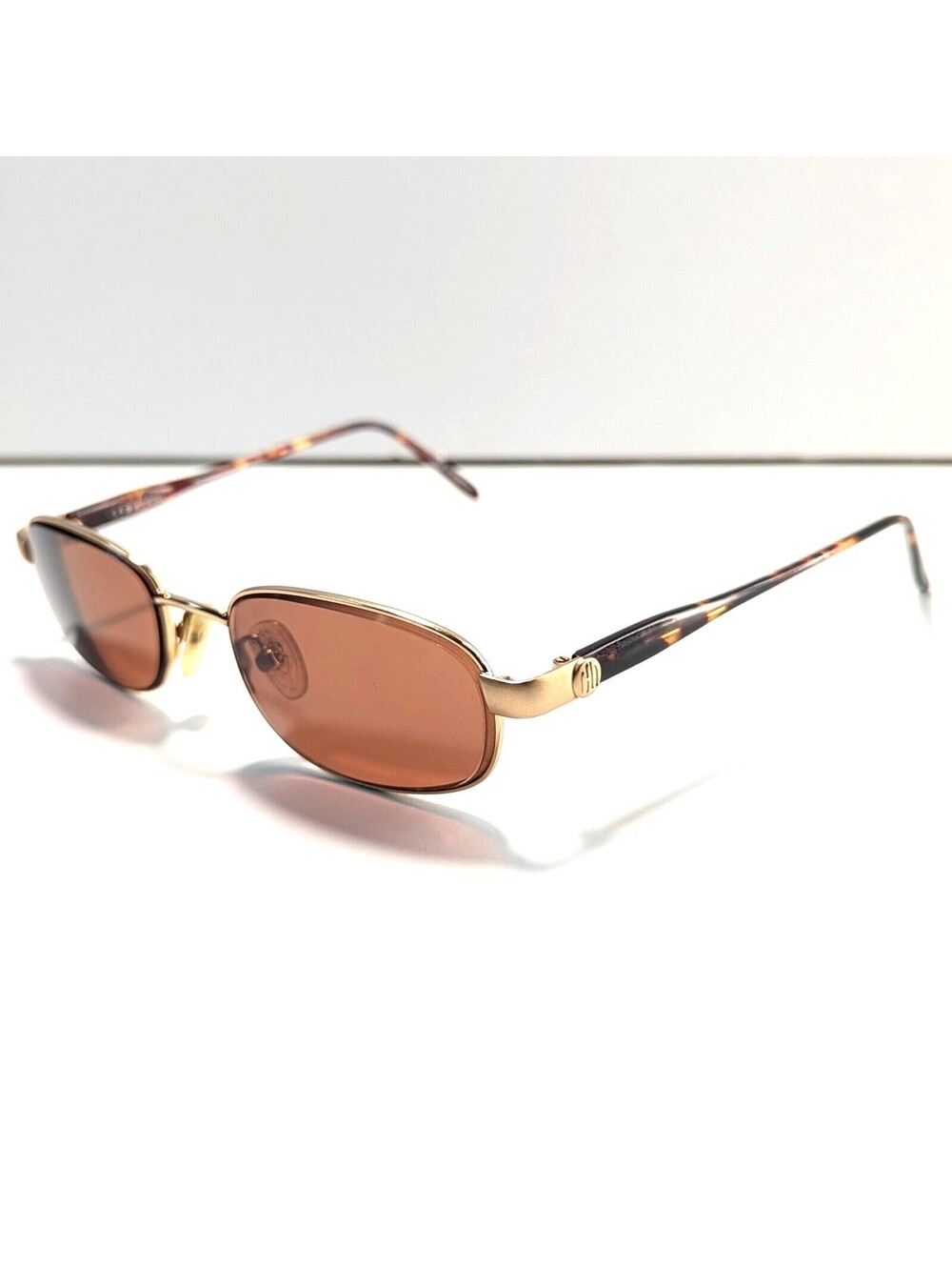 Harley-Davidson HDS 054 YG-1 135 Golden Tone Tortoise Frames ONLY Y2K